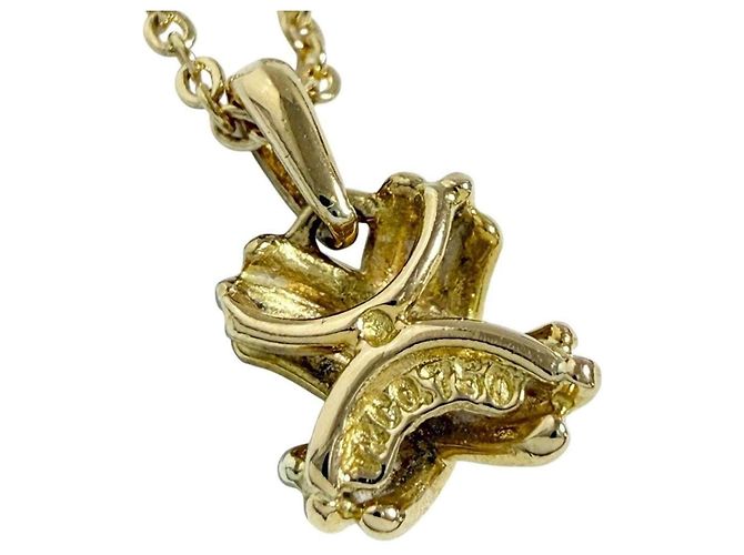 Collana Croce Signature Tiffany & Co. Unisex in Oro Giallo 18K - vista 2