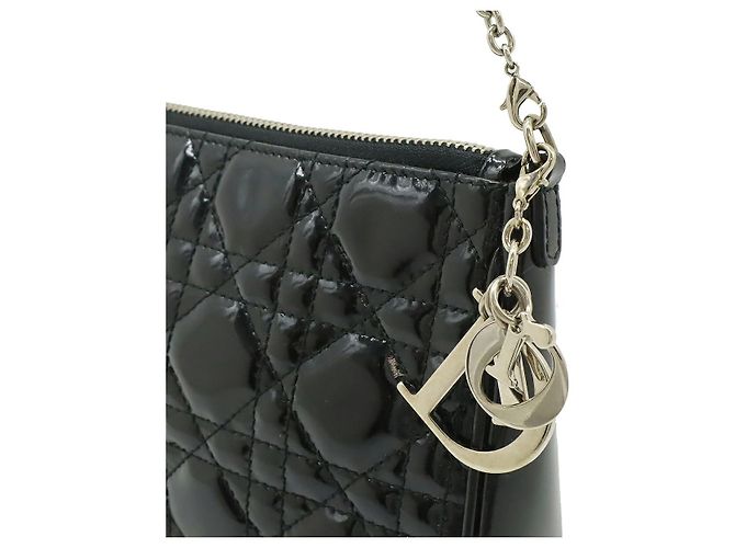 Borsa a tracolla con catena Lady Dior di Dior Nero - vista 7