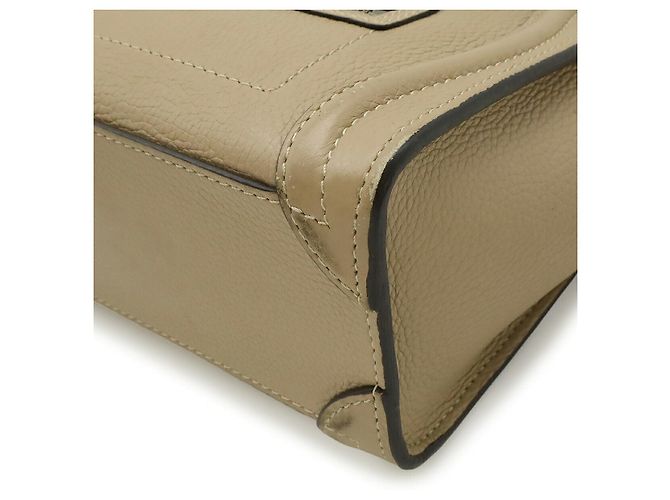 Céline Celine Luggage Nano Shopper Marrone Beige - vista 3