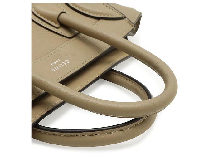 Céline Celine Luggage Nano Shopper Marrone Beige - vista 4