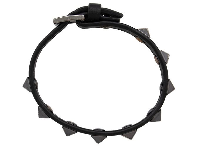 Valentino Garavani Valentino Rockstud Armband aus Kalbsleder Schwarz - Ansicht 2