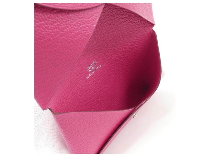 Hermès Tarjetero Hermes Calvi Chevre Rosa - vista 5