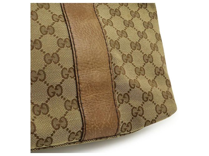 Tote Gucci GG Canvas Bamboo Marrone Beige - vista 9