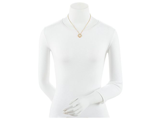 Collana con pendente logo Dior Vintage D'oro Metallico - vista 2