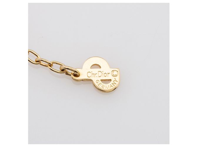 Collana con pendente logo Dior Vintage D'oro Metallico - vista 3