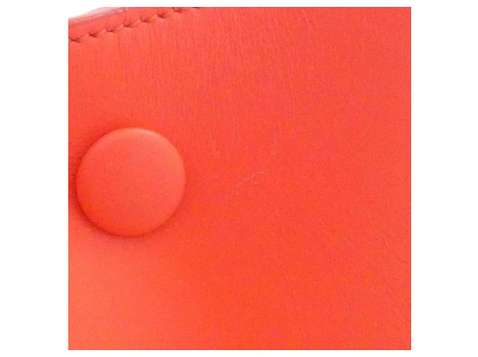 16 Céline Bolso Celine Small Trapeze de piel de becerro Roja - vista 4