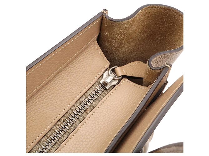 Céline Celine Luggage Micro Shopper Castaño Beige - vista 5