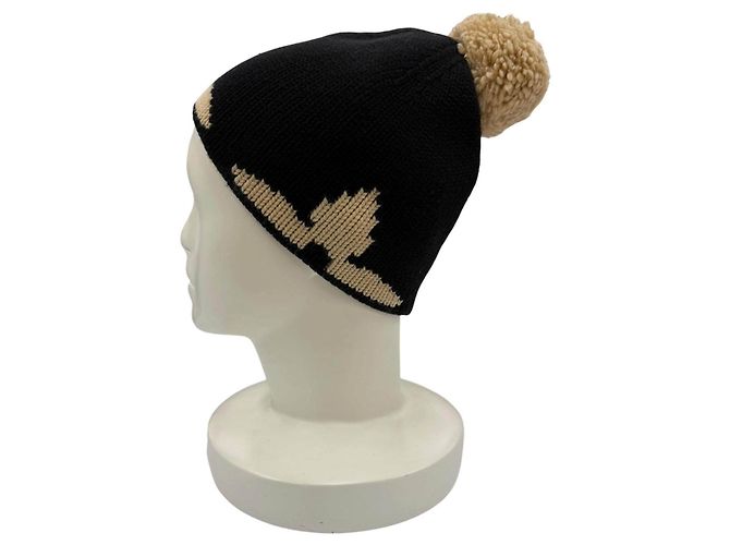 Louis Vuitton Wollstrickmütze Schwarz - Ansicht 2