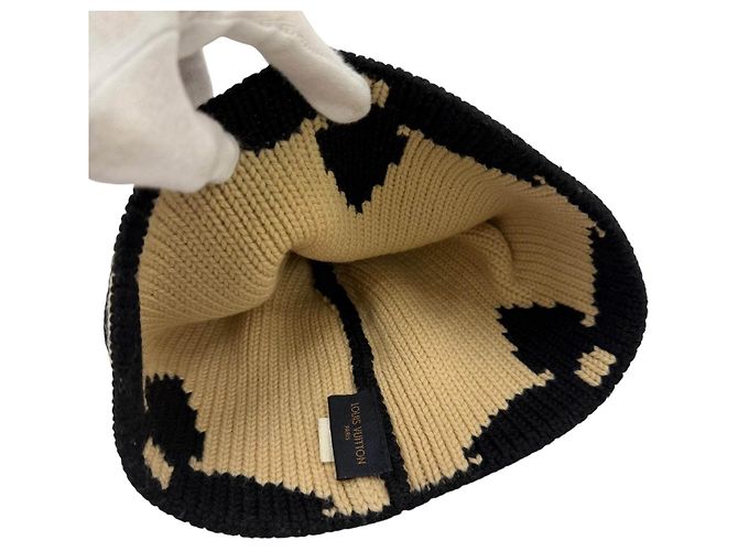 Louis Vuitton Wollstrickmütze Schwarz - Ansicht 5