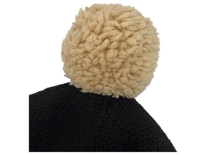 Louis Vuitton Wollstrickmütze Schwarz - Ansicht 6