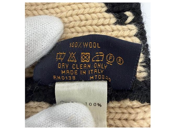 Louis Vuitton Wollstrickmütze Schwarz - Ansicht 8