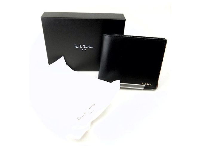 Portafoglio in pelle Paul Smith Brite Stripe Trim Nero - vista 5