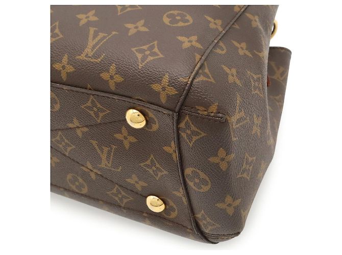 Borsa a tracolla Louis Vuitton Montaigne MM Monogram Marrone - vista 3