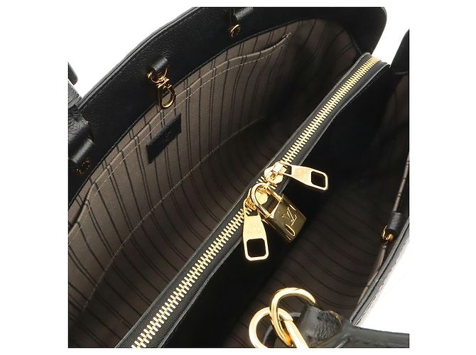 Borsa Louis Vuitton Montaigne GM Nero - vista 5