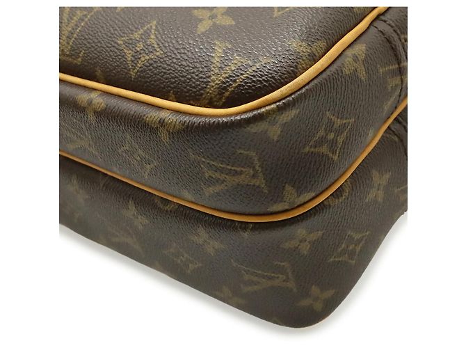 Borsa a tracolla Louis Vuitton Monogram Reporter PM Marrone - vista 3