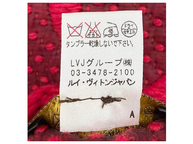 Louis Vuitton Escale Logo Mania Monogram Schal aus Wolle und Seide Rot - Ansicht 8