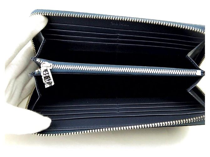 Paul Smith Leather Long Wallet Blue - view 4