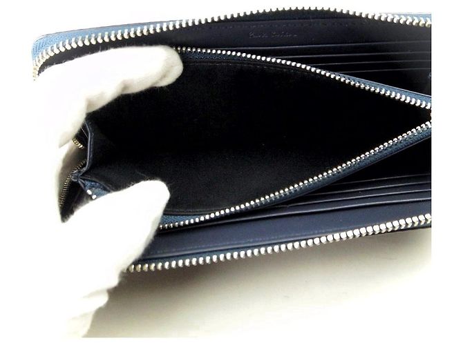 Paul Smith Leather Long Wallet Blue - view 5