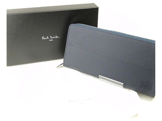 Paul Smith Leather Long Wallet Blue - view 6