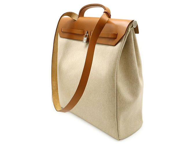Hermès 2-Way Stoff Handtasche Mehrfarben - Ansicht 2