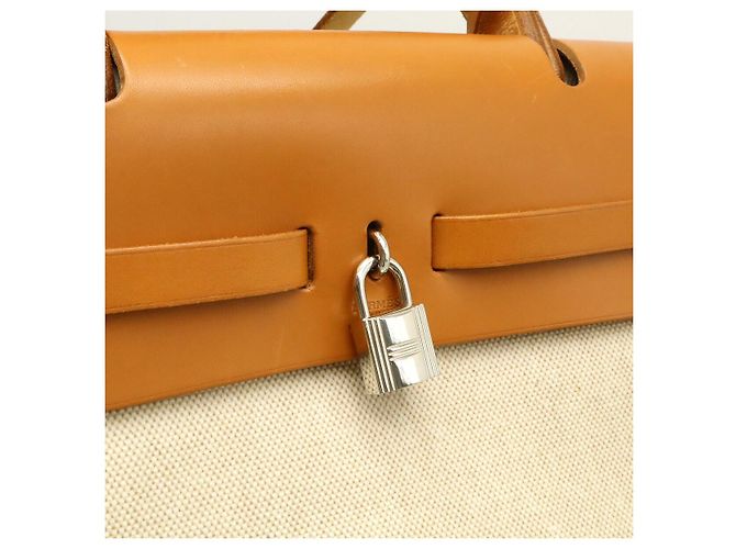 Hermès 2-Way Stoff Handtasche Mehrfarben - Ansicht 6