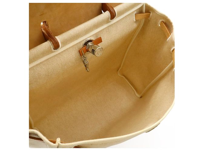 Hermès 2-Way Stoff Handtasche Mehrfarben - Ansicht 8