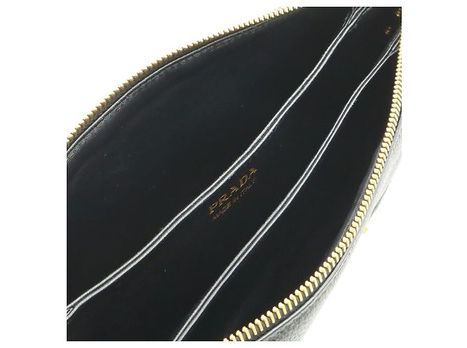 Borsa a tracolla Prada Vitello Daino Logo Nero - vista 7