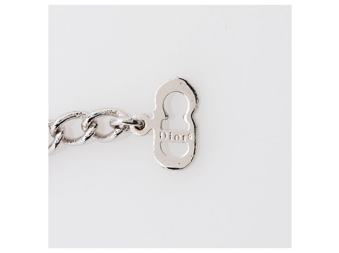 Dior Logo Bar Halskette Silber Metallisch - Ansicht 3