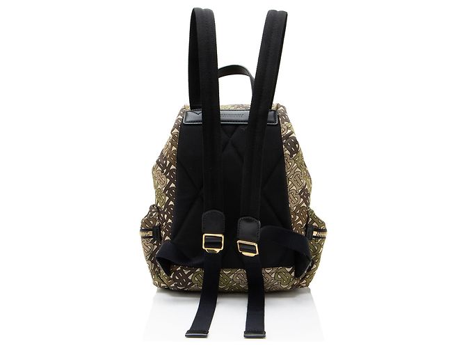 Zaino Burberry Nylon TB Rucksack Medium Nero - vista 3