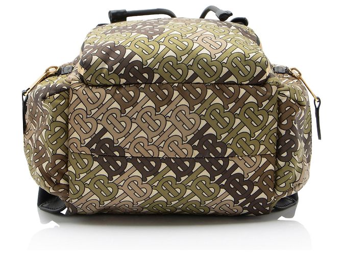 Zaino Burberry Nylon TB Rucksack Medium Nero - vista 4