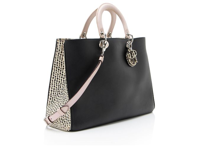Borsa Diorissimo Large in pelle di vitello effetto pitone Dior Nero - vista 2