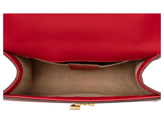 Borsa Mini Chain Sylvie in pelle Gucci Rosso - vista 7