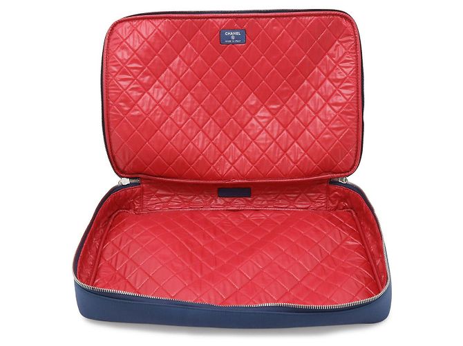 Borsa per laptop Chanel Matelassé Blu - vista 5