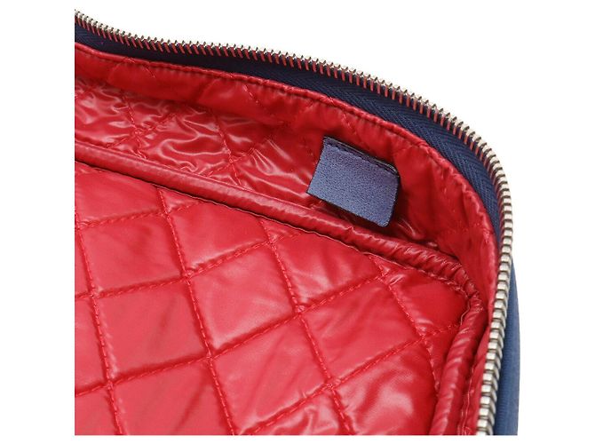 Borsa per laptop Chanel Matelassé Blu - vista 6