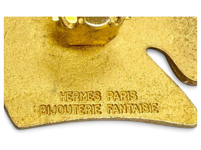 Hermès Pendientes Cheval Hermes Dorado Metálico - vista 5