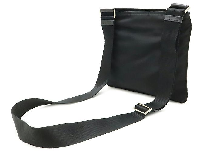 Borsa a tracolla Prada con logo Triangle Nero - vista 2