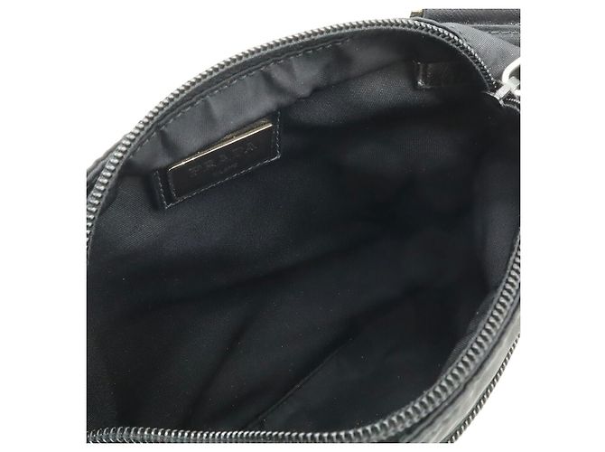 Borsa a tracolla Prada con logo Triangle Nero - vista 7