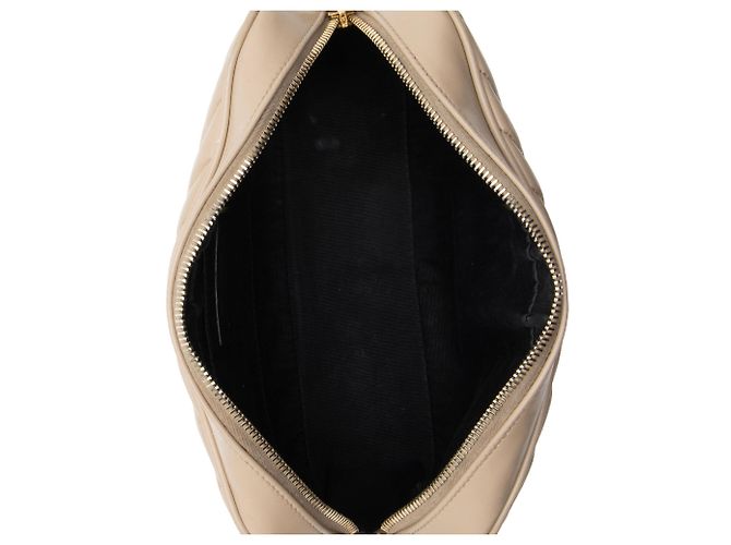 Saint Laurent Lou Camera Bag aus gestepptem Kalbsleder mit Monogramm Braun Beige - Ansicht 7