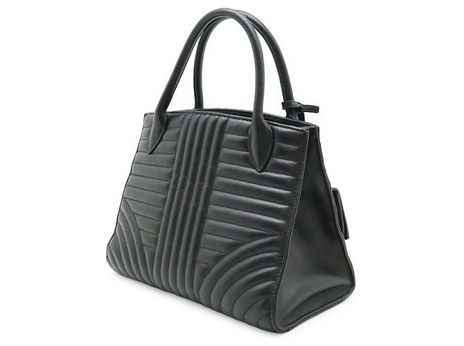 Prada Borsa a mano in pelle Diagram Nero - vista 2