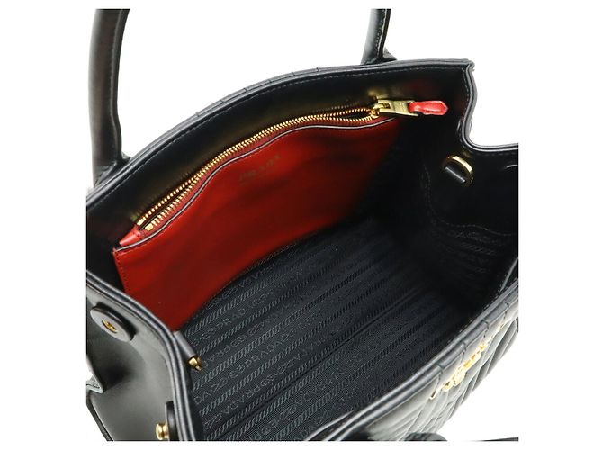 Prada Borsa a mano in pelle Diagram Nero - vista 5