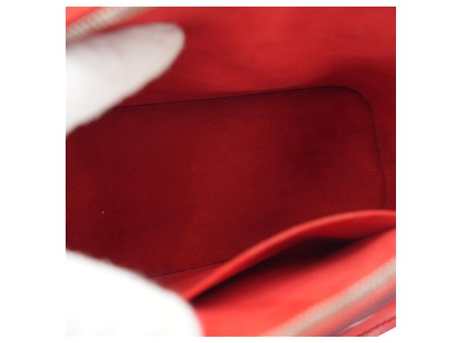 Borsa a tracolla in pelle Louis Vuitton Alma BB Rosso - vista 5