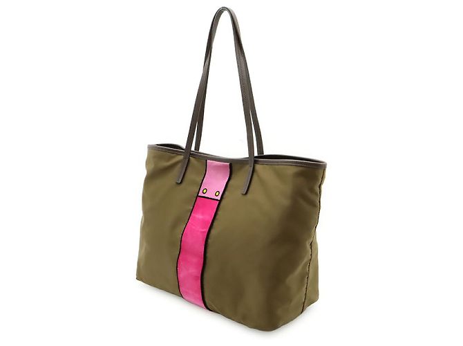 Prada Tote Bag Gürtel-Motiv Grün - Ansicht 2
