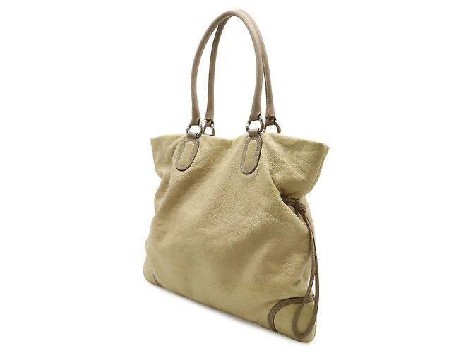 Borsa Tote Chanel Coco Mark Marrone Beige - vista 2