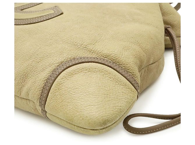 Borsa Tote Chanel Coco Mark Marrone Beige - vista 3