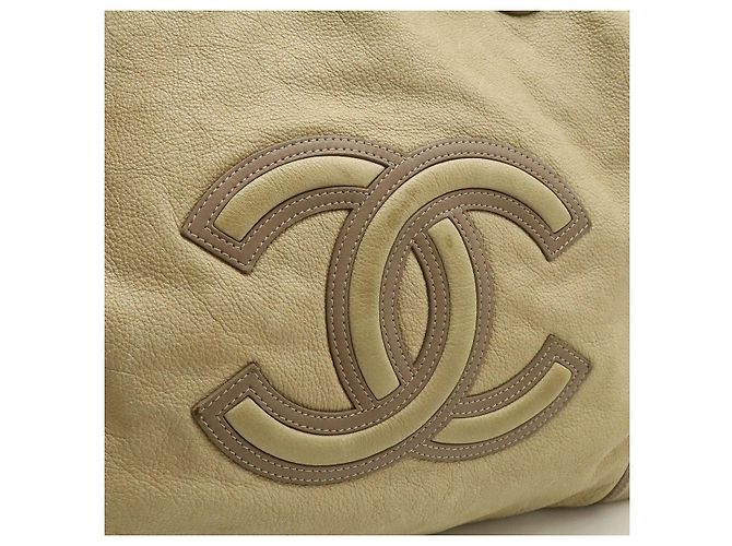 Borsa Tote Chanel Coco Mark Marrone Beige - vista 9