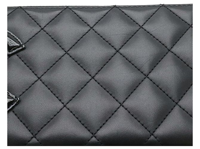 Portafoglio con zip Chanel Cambon Line Nero - vista 4
