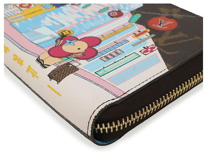 Louis Vuitton Zippy Wallet Vivienne Marrone - vista 3