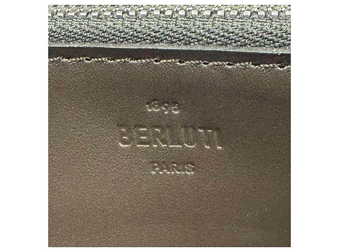 Berluti Itauba Leather Long Wallet Orange - view 10