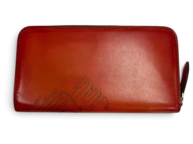 Berluti Itauba Leather Long Wallet Orange - view 2
