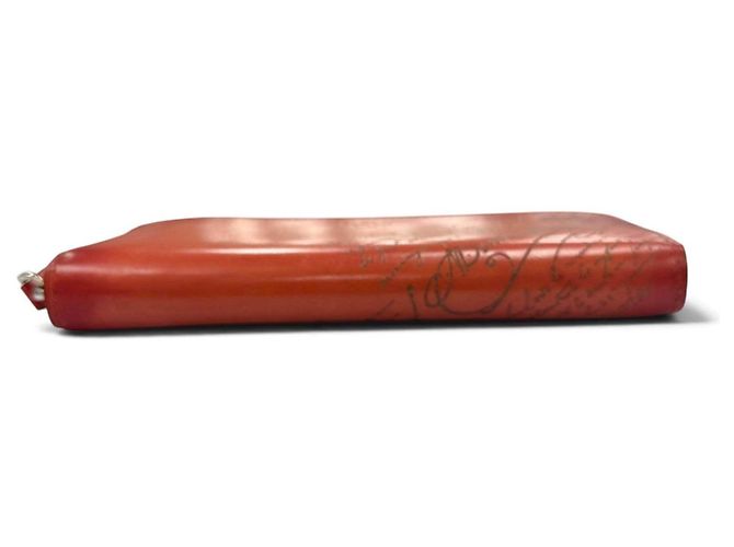 Berluti Itauba Leather Long Wallet Orange - view 3